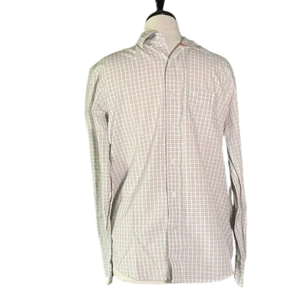 Dockers Men's Pink and Blue Plaid Shirt